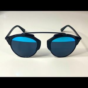 Dior so real sunglasses black/ blue reflective